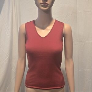 Ralph Lauren Red V-Neck Tank Top
